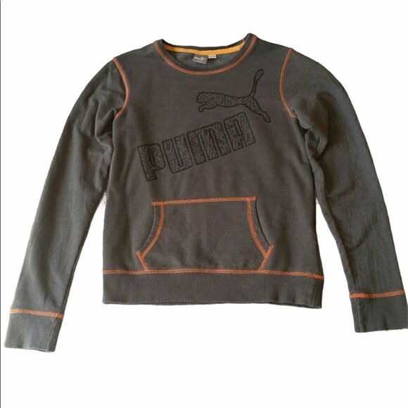 Puma Logo Kangaroo Pocket Sweatshirt - Picture 1 of 7